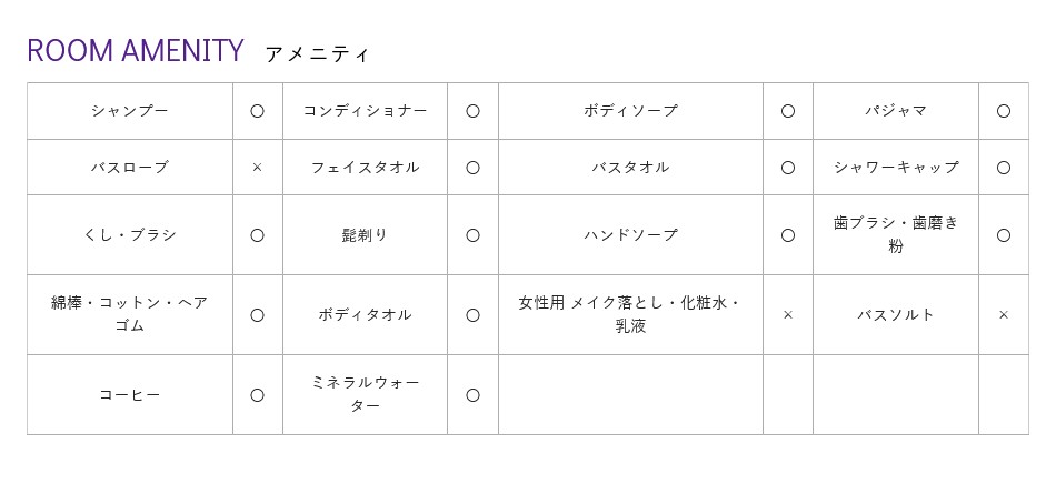 アメニティ